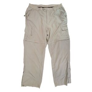 Columbia Titanium Convertible Pants Women Beige Zip Off Cargo Outdoor Size M